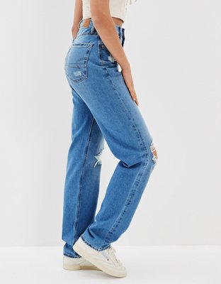 AE Ripped Highest Waist Baggy Straight Jean