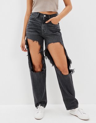 american eagle jeans black ripped