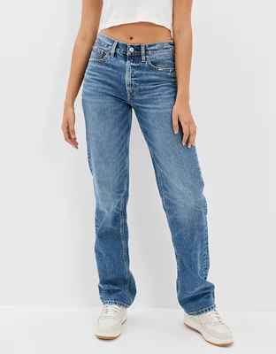 Shop AE Highest Waist Baggy Straight Jean online