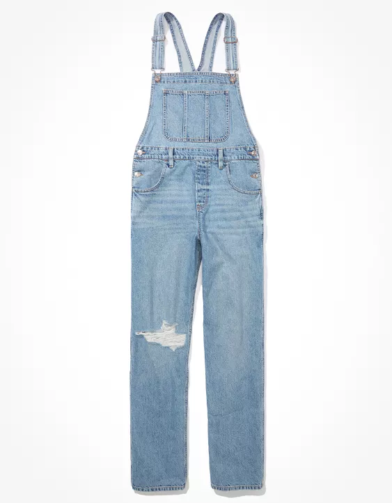 AE Ripped Denim Baggy Overall