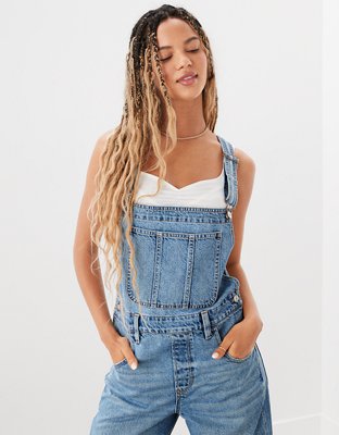 AE Ripped Denim Baggy Overall