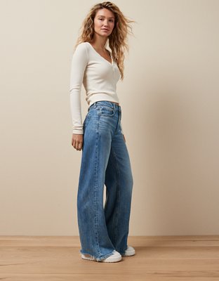 WOMEN WIDE LEG JEANS, LATEST HIGH WAIST STRAIGHT FIT DENIM |  NON-STRETCHABLE HIGH RISE JEANS FOR WOMEN | STRAIGHT WIDE LEG JEANS