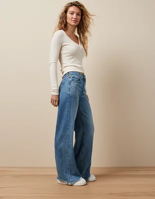 AE Dreamy Drape Super High-Waisted Baggy Wide-Leg Jean