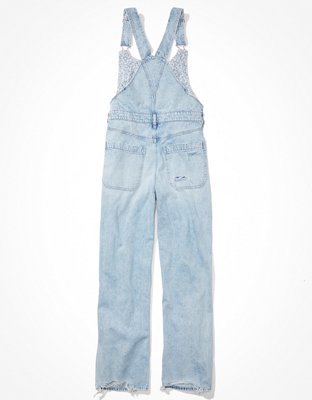 AE Dreamy Drape Ripped Denim Baggy Overall