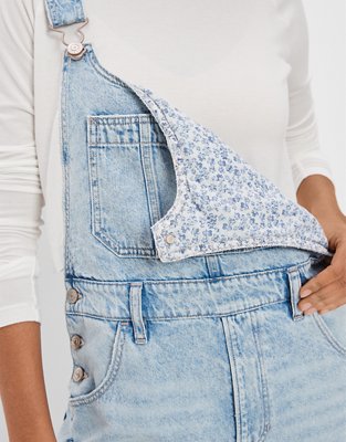 AE Dreamy Drape Ripped Denim Baggy Overall