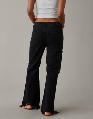 AE Ripped Low-Rise Baggy Flare Jean
