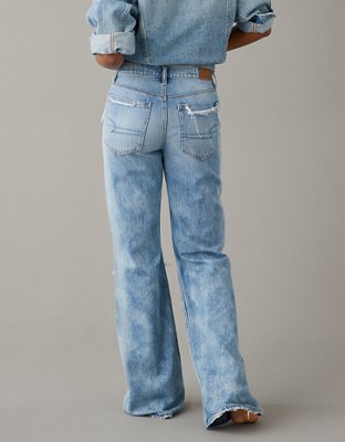 Женские джинсы American Eagle AE Dreamy Drape Ripped Low-Rise Baggy Flare Jean — фото 2
