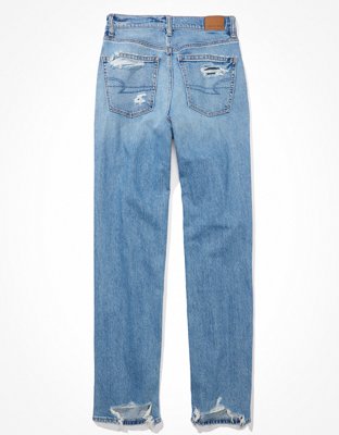 AE Strigid Highest Waist Baggy Straight Jean con rasgados