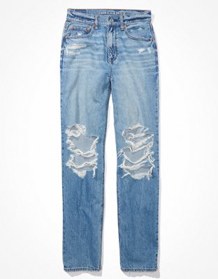 AE Strigid Ripped Highest Waist Baggy Straight Jean