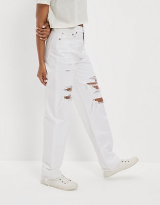 AE Highest Waist Baggy Straight Jean con rasgados