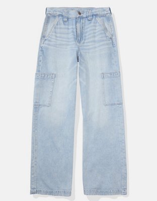 AE Dreamy Drape Wide-Leg Jean Stretch Holgado Cintura Super Alta