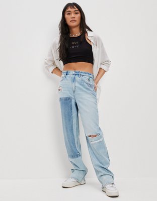 Shop AE Highest Waist Baggy Straight Jean online