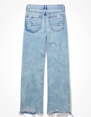 AE Dreamy Drape Ripped Super High-Waisted Baggy Wide-Leg Jean
