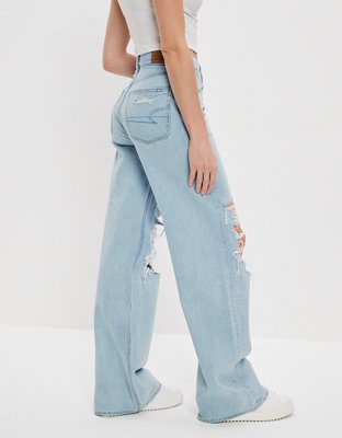 Женские джинсы American Eagle AE Dreamy Drape Ripped Super High-Waisted Baggy Wide-Leg Jean — фото 3