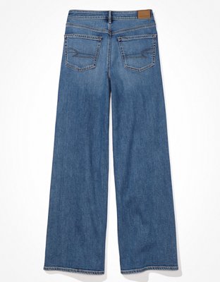 AE Dreamy Drape Stretch Ripped Super High-Waisted Baggy Wide-Leg Jean