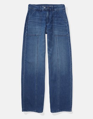 AE Dreamy Drape Stretch Super High-Waisted Baggy Wide-Leg Jean