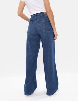 AE Dreamy Drape Stretch Super High-Waisted Baggy Wide-Leg Jean