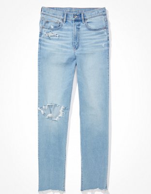 Женские джинсы American Eagle AE Stretch Ripped Highest Waist Baggy Straight Jean — фото 3
