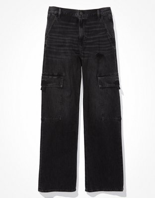 AE Wide-Leg Jean Cargo Holgado con Cintura Super Alta