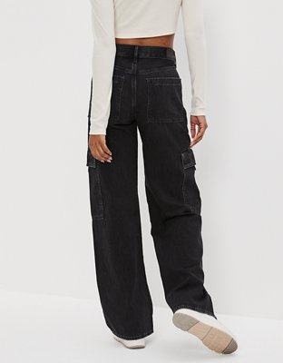 Женские джинсы American Eagle AE Super High-Waisted Cargo Baggy Wide-Leg Jean — фото 2