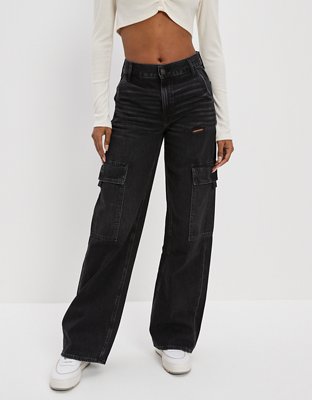 Women's Tall Low Rise Oversized Cargo Jeans