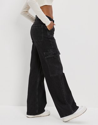 Женские джинсы American Eagle AE Super High-Waisted Cargo Baggy Wide-Leg Jean — фото 4