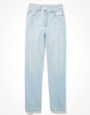 Plus Acid Crossover Waist Straight Leg Jeans