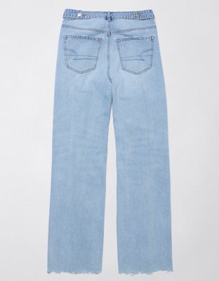 Женские джинсы American Eagle AE Super High-Waisted Ripped Baggy Wide-Leg Jean — фото 4