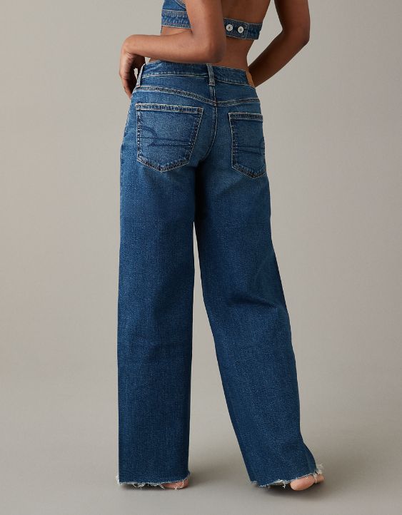 AE Stretch Low-Rise Baggy Wide-Leg Jean