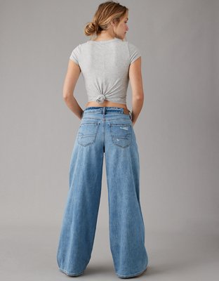 Женские джинсы American Eagle AE Dreamy Drape Baggy Ultra Wide-Leg Super High-Waisted Jean — фото 2