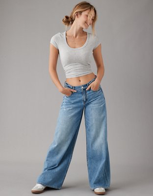 Baggy Jeans,WOMEN WIDE LEG JEANS, LATEST HIGH WAIST STRAIGHT FIT DENIM