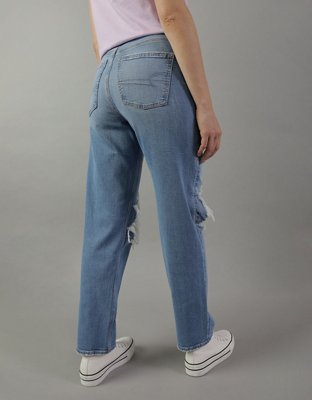 Женские джинсы American Eagle AE Strigid Highest Waist Ripped Baggy Straight Jean — фото 2