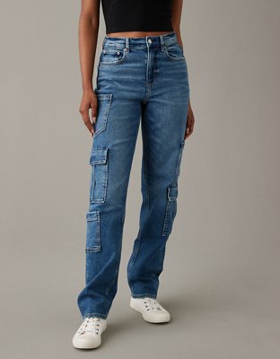 AE Stretch Curvy Super High-Waisted Baggy Straight Jean | Mall of America®