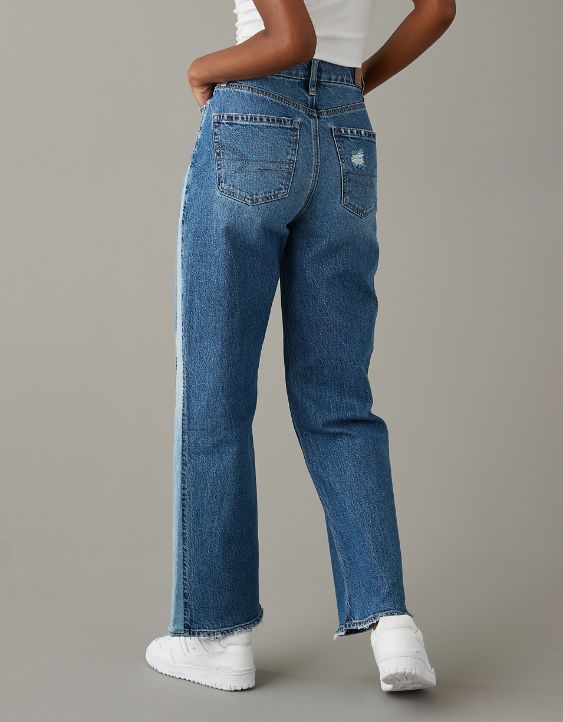 AE Real Good Repurposed Super High-Waisted Baggy Straight Jean