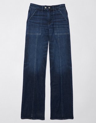 AE Dreamy Drape Stretch Super High-Waisted Cargo Baggy Wide-Leg Jean