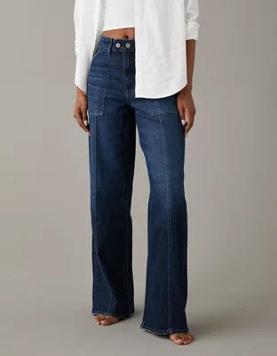 AE Dreamy Drape Stretch Super High-Rise Baggy Wide-Leg Jean