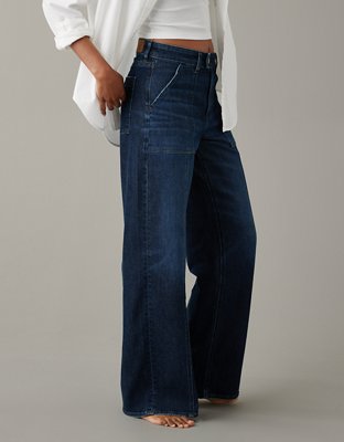 Женские джинсы American Eagle AE Dreamy Drape Stretch Super High-Waisted Baggy Wide-Leg Jean — фото 4