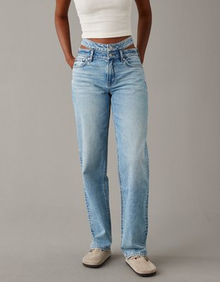 High Waisted Straight Leg Jeans