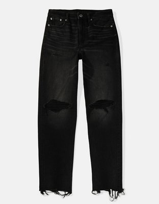 Black ripped jeans women's best sale american eagle