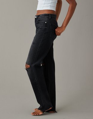AE Strigid Ripped Super High-Waisted Baggy Straight Jean