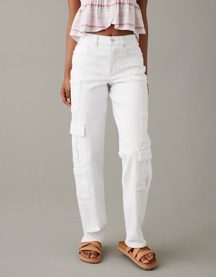 AE Stretch Super High-Waisted Straight Jean Baggy
