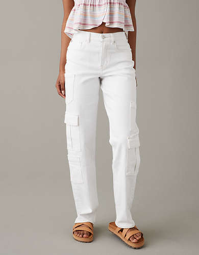 AE Stretch Super High-Waisted Baggy Straight Jean