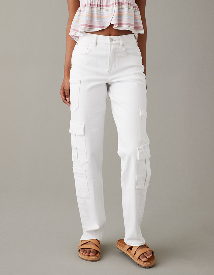 AE Stretch Super High-Waisted Baggy Straight Jean