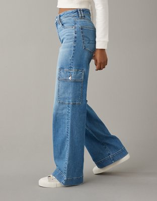 AE Stretch Curvy Super High-Waisted Baggy Straight Jean