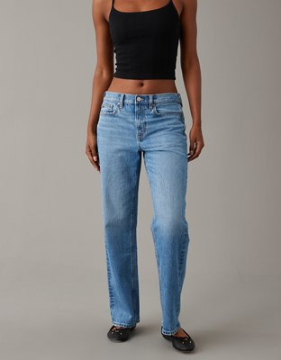 Low straight jeans