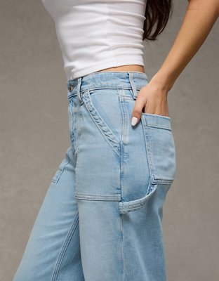 AE Dreamy Drape Stretch Super High-Waisted Baggy Wide-Leg Jean