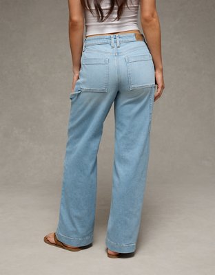 AE Dreamy Drape Stretch Super High-Waisted Baggy Wide-Leg Jean
