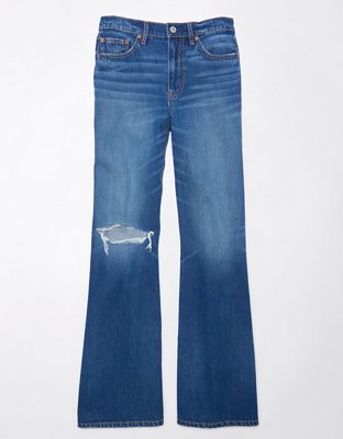 Женские джинсы American Eagle AE Dreamy Drape Strigid Ripped Low-Rise Baggy Flare Jean — фото 3