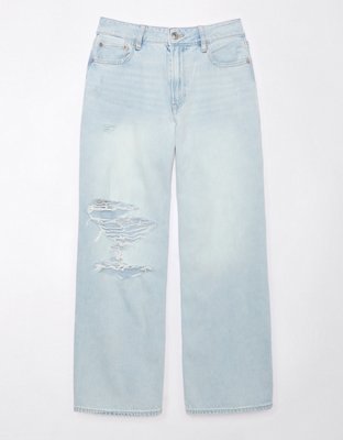 AE Ripped Super High-Waisted Baggy Wide-Leg Jean