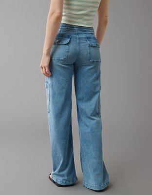Женские джинсы American Eagle AE Dreamy Drape Stretch High-Waisted Baggy Cargo Jogger Jean — фото 2